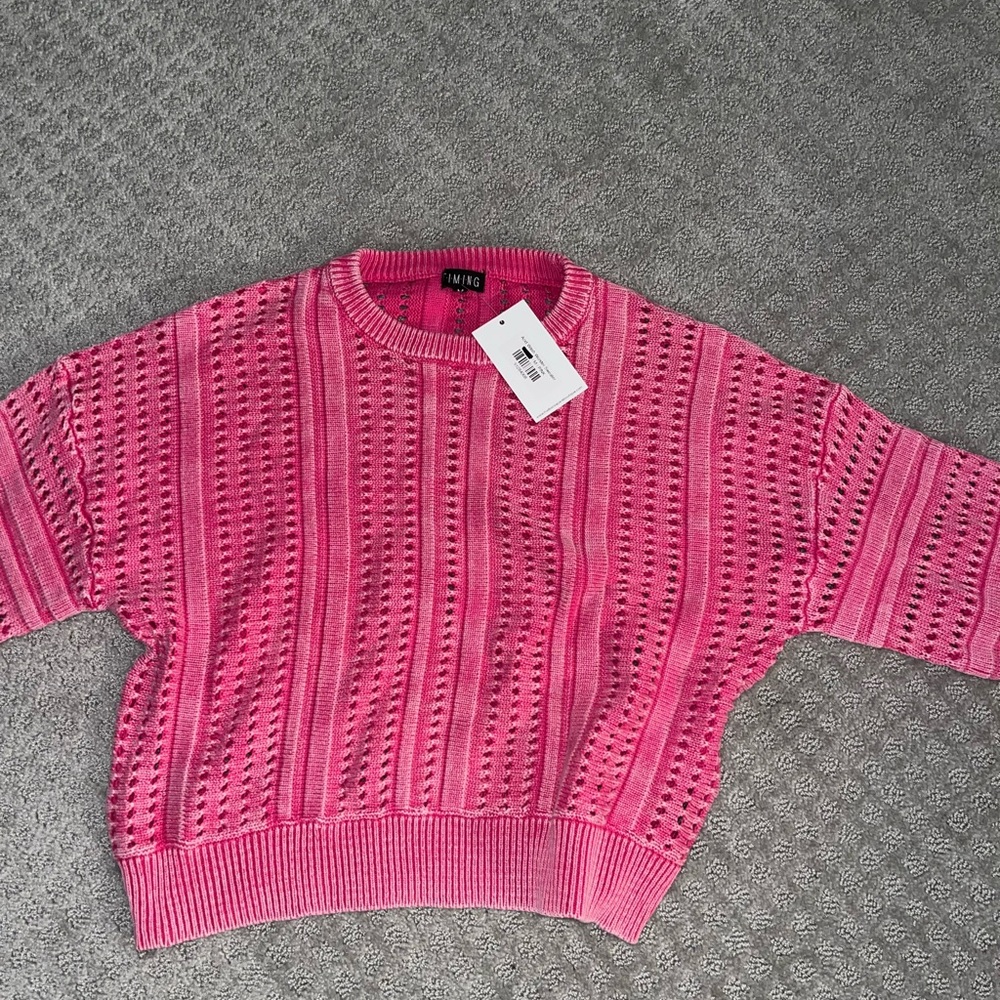 Hot Pink Acid Wash Wonder Sweater